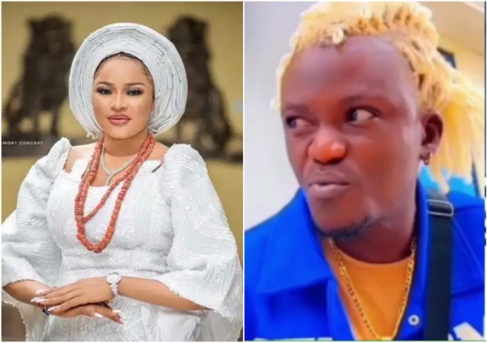 “Oko mi, I’m missing you dearly” -Late Alaafin of Oyo’s wife Queen Dami drunk in love with Portable 