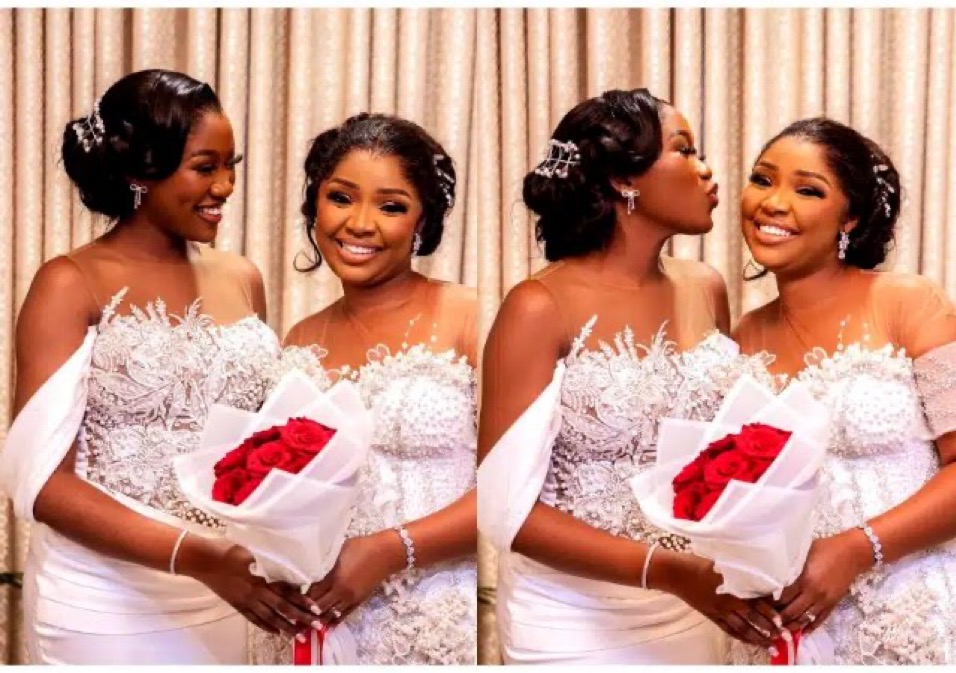 “If I were a man I for don marry you run” – Ekene Umenwa appreciates her bride’s maid Chinenye Nnebe