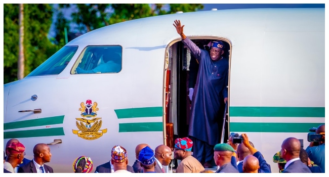 President Tinubu Arrives In Abuja From COP28 Summit 