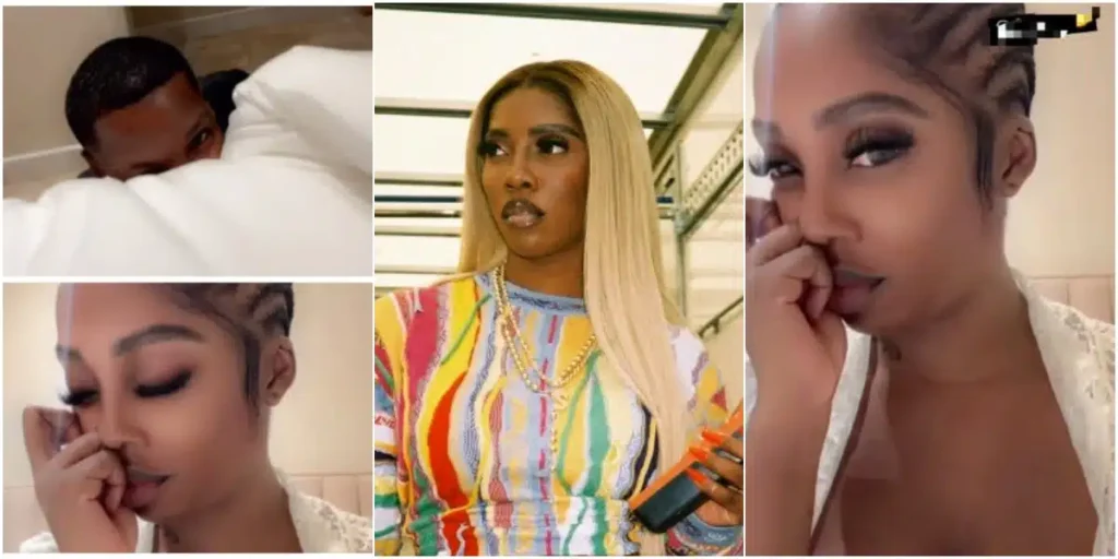 Netizens reacts to New bedroom video of Tiwa Savage and a mysterious man 
