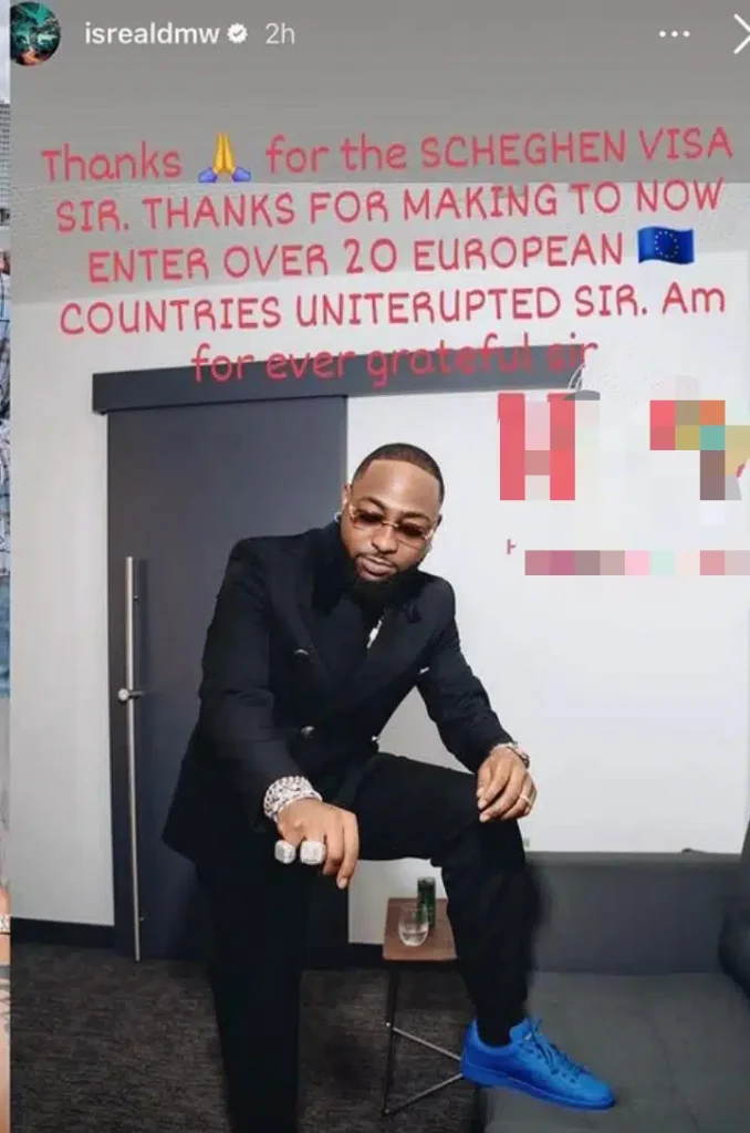 “Na wetin woman wey no get anything to offer wan spoil be this” – Netizens Reacts As Israel DMW appreciates Davido for giving him opportunity to tour 20 European countries
