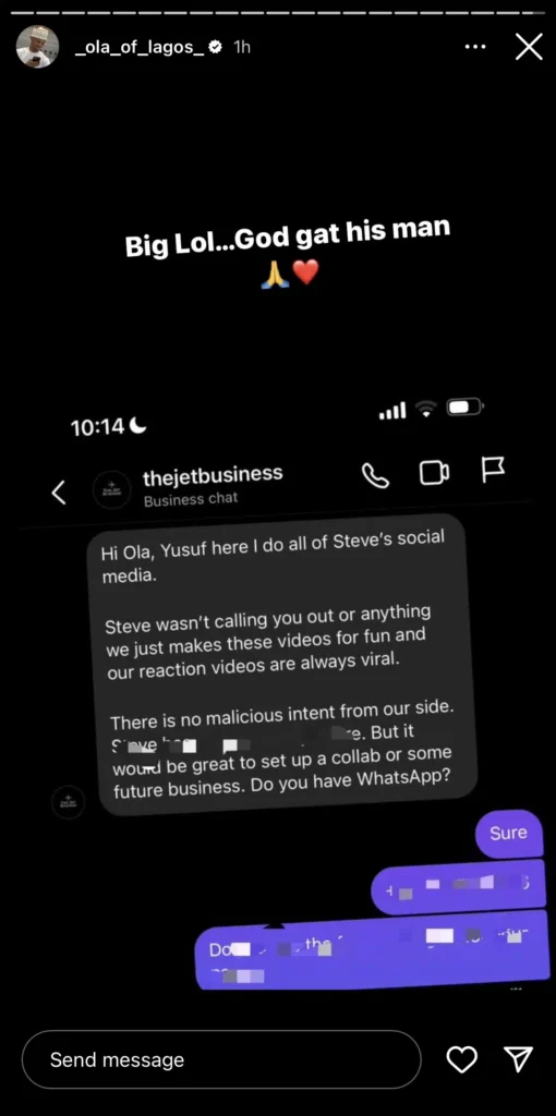 “People don’t learn, there are some level of grace you can’t fight…” — Netizens rejoices as Jet Businessman, Steve Varsano makes plans to collaborate with Ola of Lagos
