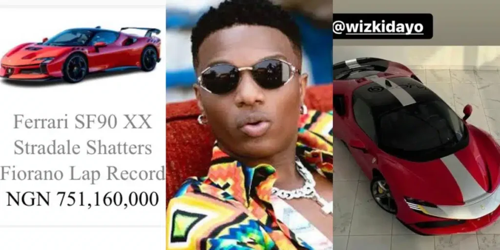 “Ola of Lagos reap am, latest Ferrari costs 751 million in Naira” – Nigerian man reveals real price of Ferrari SF90 reportedly bought by Wizkid for ₦1.4 billion