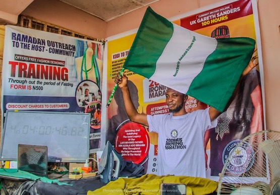 “Guinness world record no be your mate” Netizens reacts as Kogi Man Ends 200-Hour Ironing Marathon At 142 Hours