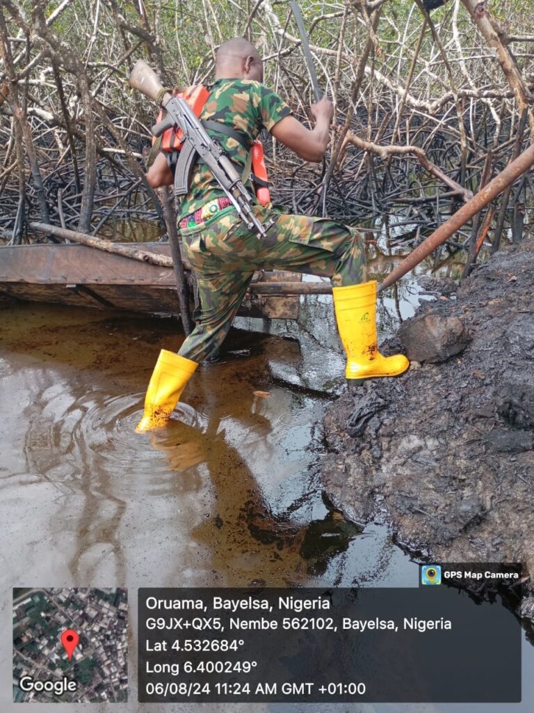 Crushing Illegal Oil Bunkering: Troops Destroy Sites, Recover 40,000 Litres of Stolen Products in Niger Delta