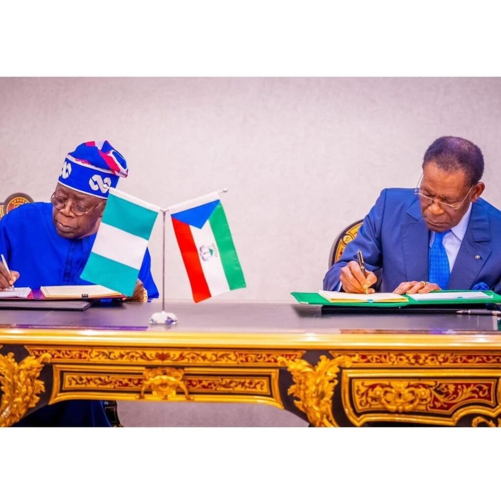 President Tinubu and Equatorial Guinea's President Mbasogo Sign Landmark Gas Pipeline Agreement