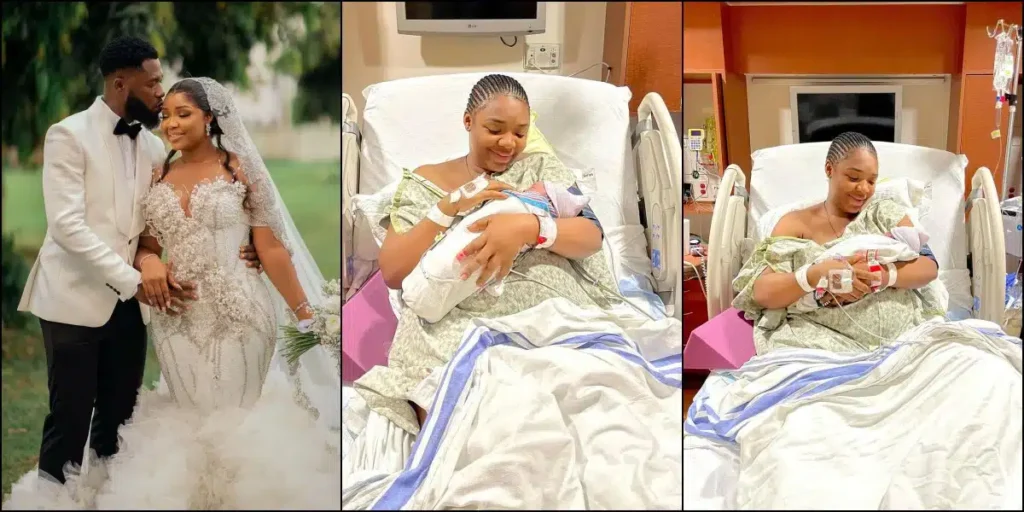 Ekene Umenwa Welcomes First Child in the US, Shares Heartwarming Photos