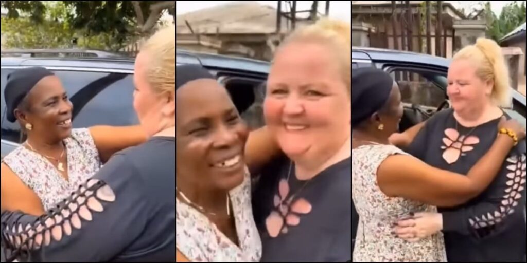 Joyful Encounter: Nigerian Mother's Heartwarming Welcome to Son's Caucasian Partner Sparks Mixed Reactions