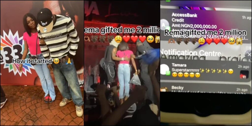 Rema's Spontaneous Gift: Lady Shares Thrilling Story of Receiving N2M on Stage