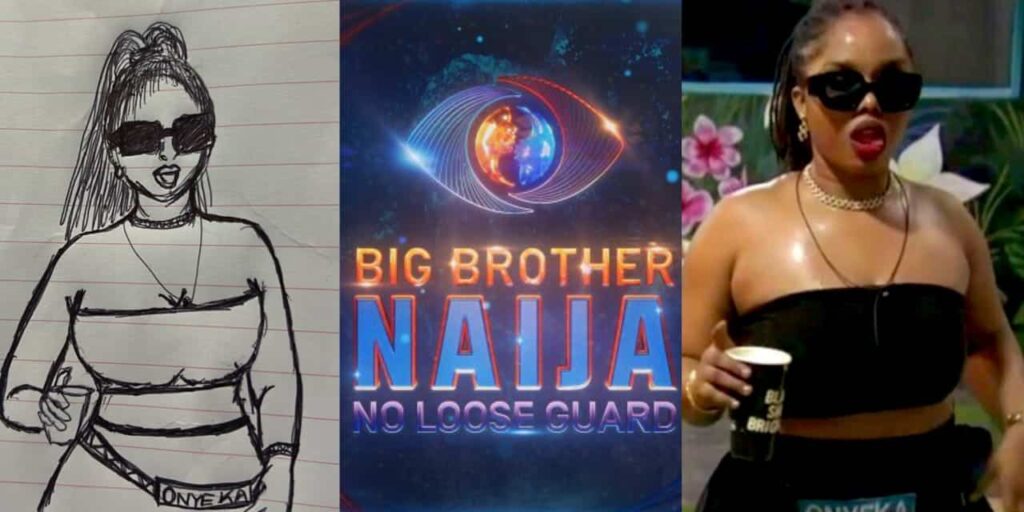 BBNaija Fan's Artistic Expression: A Hand-Drawn Portrait of Onyeka Steals Hearts