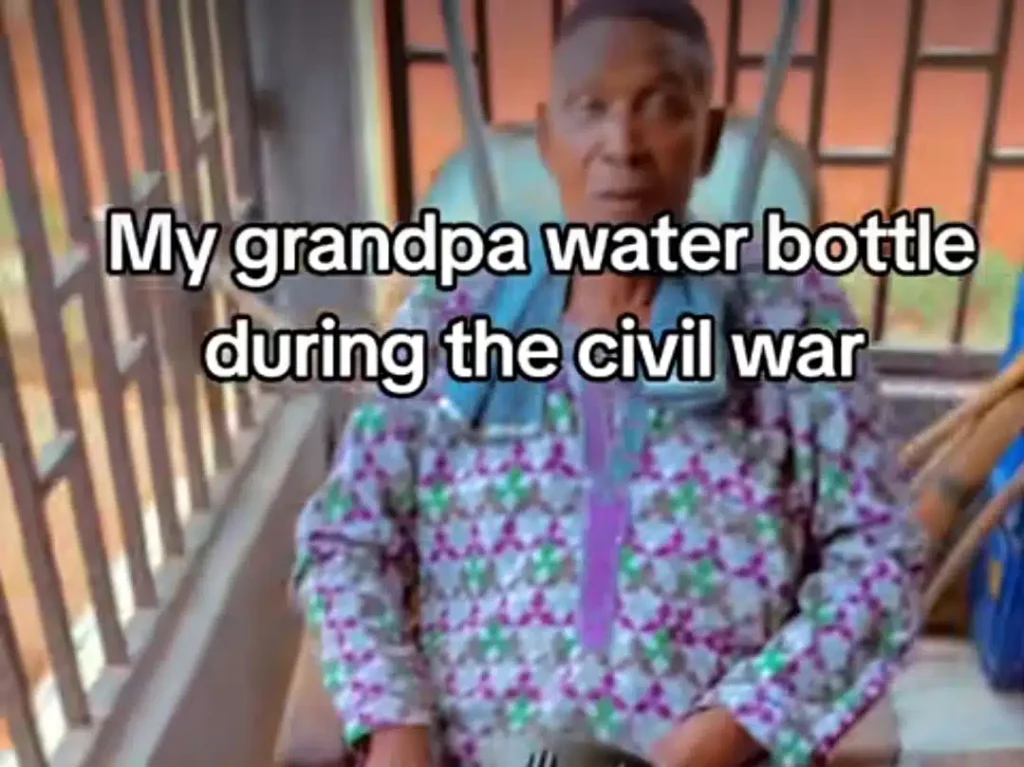 Man Showcases Historic Water Bottle Used by Grandfather During Nigerian Civil War, Fascinates Internet